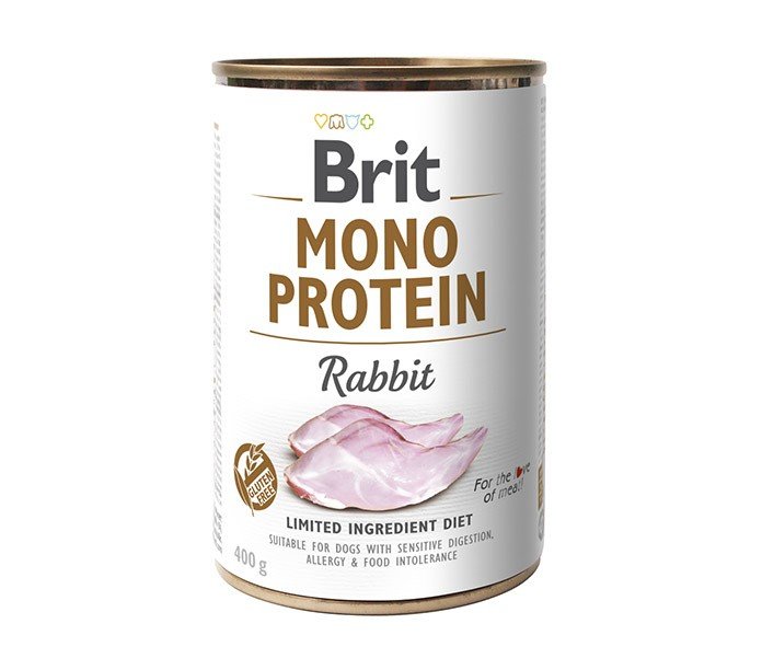 Brit Mono Protein dla Psa - Mokra Karma Królik w puszce 400g.