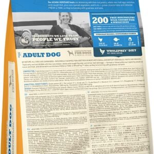 Acana Karma Sucha dla Psa Heritage Adult Dog | Opakowanie 340g Tył