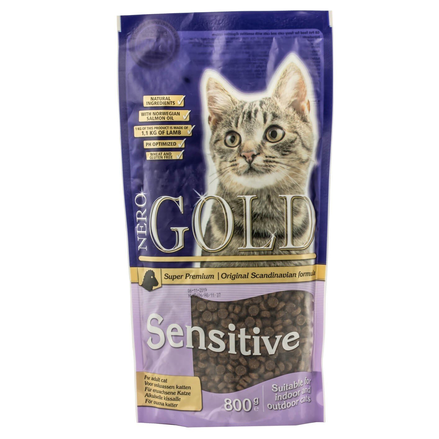 Sucha Karma Nero Gold Cat Sensitive | Opakowanie 800g. Sucha Karma Nero Gold Cat Sensitive | Opakowanie 800g.