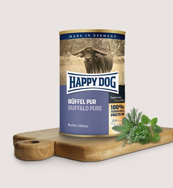Hipoalergiczna Mokra Karma Happy Dog dla Psów z Bawoła | Puszka 400g.