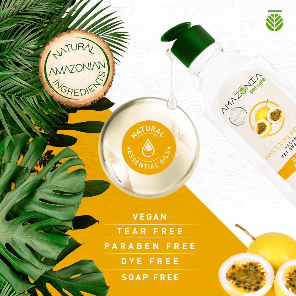 Wegańska formuła szamponu z Marakui "bez łez", nie zawierająca parabenów i barwników.