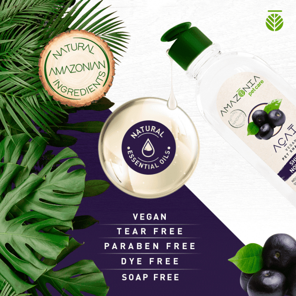 Wegańska formuła szamponu z Jagód Acai "bez łez", nie zawierająca parabenów i barwników.