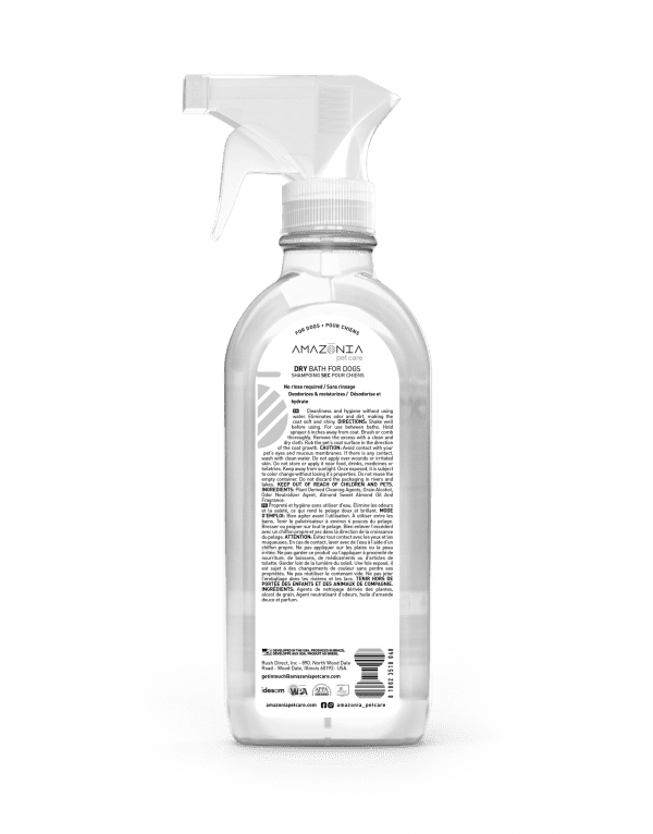 Szampon na sucho dla psa 500ml tył | Amazonia Pet Care Szampon na sucho dla psa 500ml tył | Amazonia Pet Care