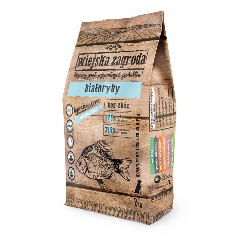 Wiejska Zagroda Białoryby - Sucha karma dla psów | Opakowanie 2kg