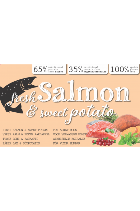Bogata zawartość mięsa z łososia w karmie Nero Pure Fresh Salmon. Bogata zawartość mięsa z łososia w karmie Nero Pure Fresh Salmon.