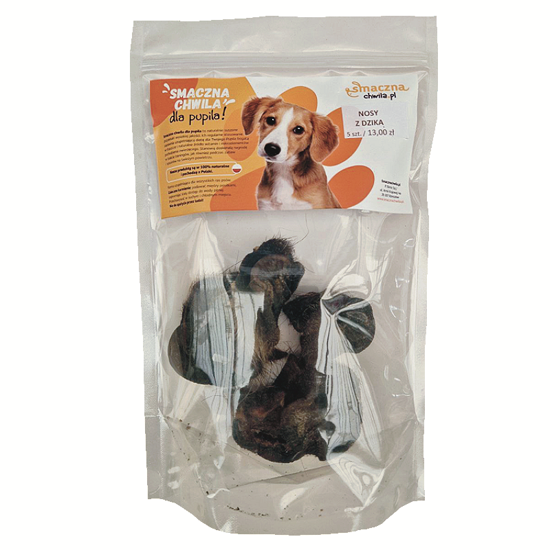 Nosy z dzika to naturalny przysmak dla psa wysokiej jakości od regionalnego polskiego dostawcy.