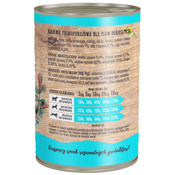 Wiejska Zagroda Karma Mokra dla Psów Rybna Uczta | Skład Wiejska Zagroda Karma Mokra dla Psów Rybna Uczta | Skład