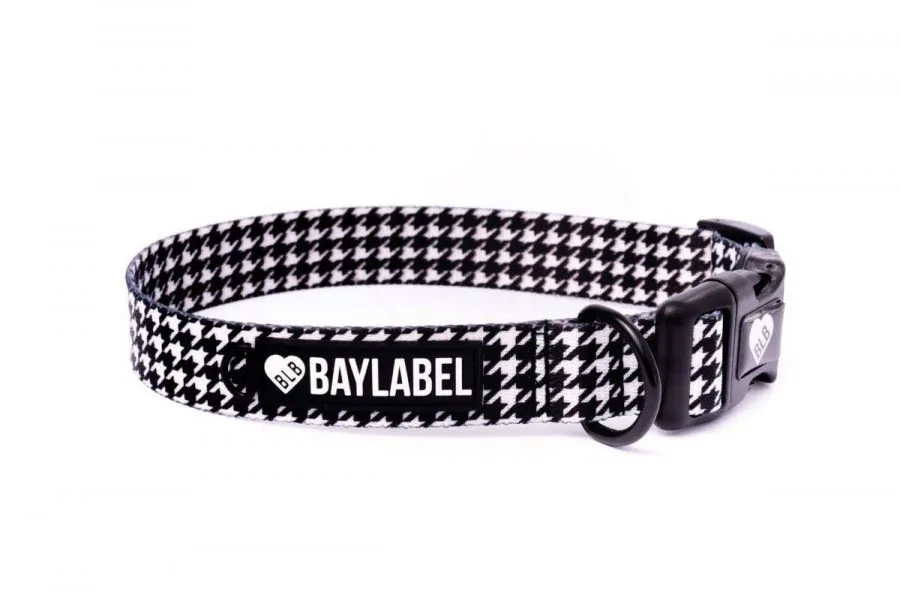 Obroża dla psa BayLabel - Black`n`white | 5 rozmiarów dla psów