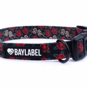 Obroża dla psa BayLabel - Wild Roses | 5 rozmiarów dla psów.