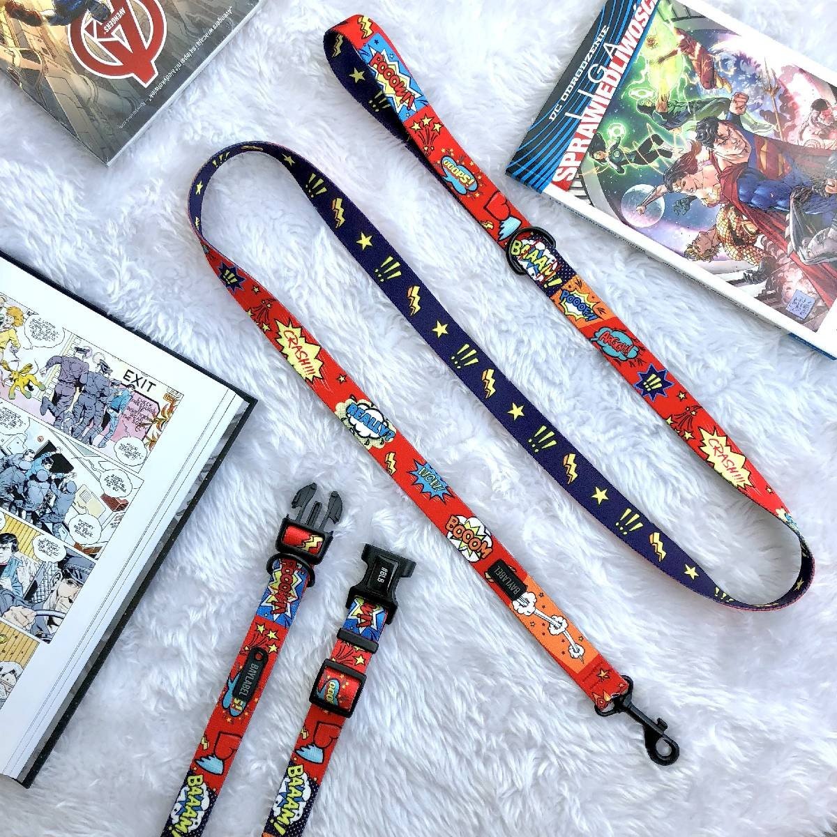 Smycz przepinana dla psa Baylabel Super Hero - 3 rozmiary