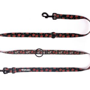 Smycz dla psa BayLabel Wild Roses - 3 rozmiary