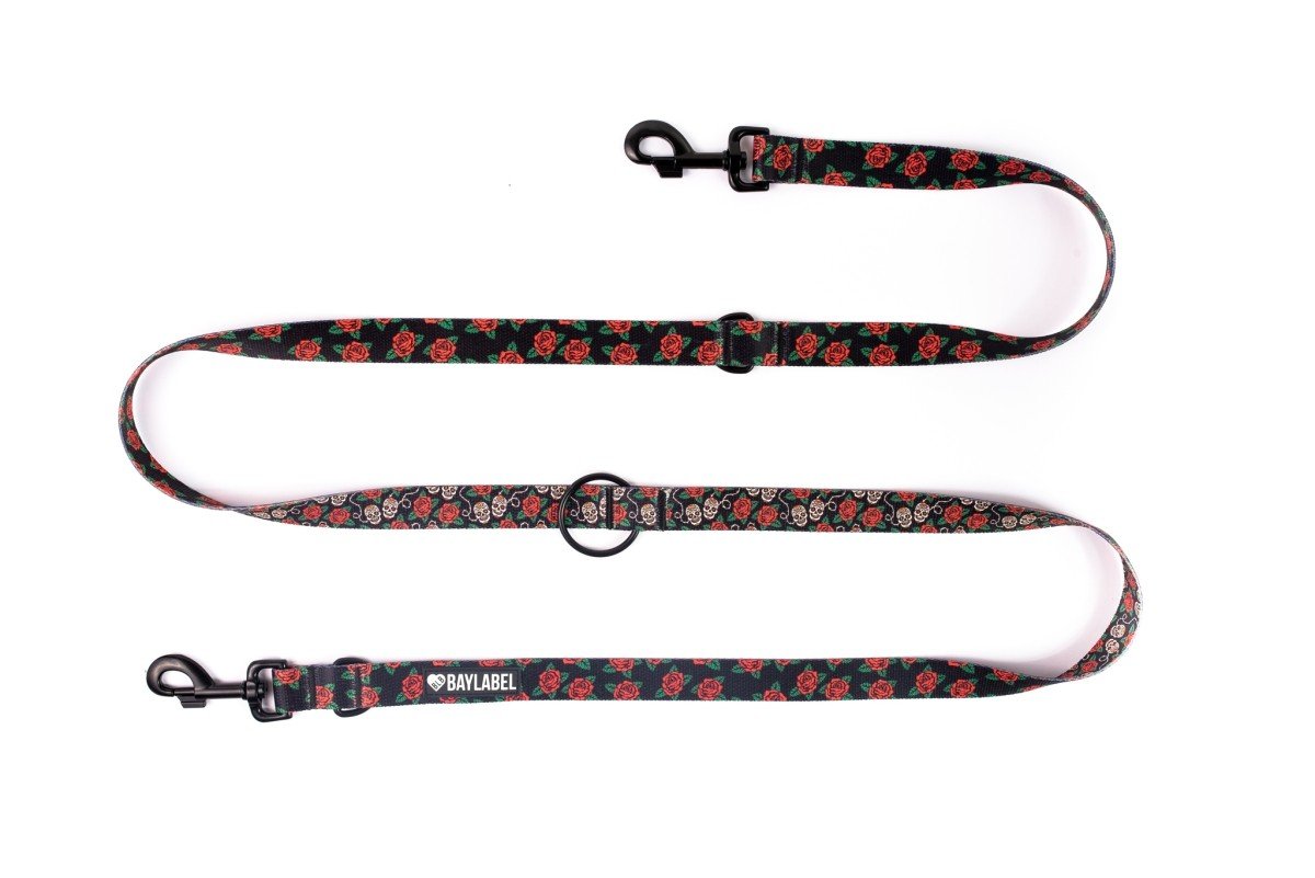 Smycz dla psa BayLabel Wild Roses - 3 rozmiary