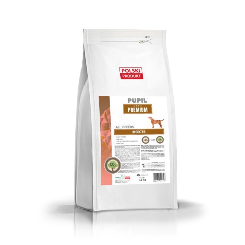 PUPIL Premium INSECTS All Breeds 1.6kg Sucha Karma dla Psów.