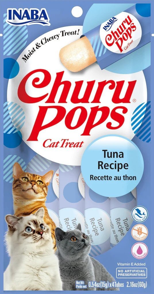 Inaba Churu Pops Cat Treat with Tuna  4x15g - kremowy przysmak dla kota z tuńczykiem