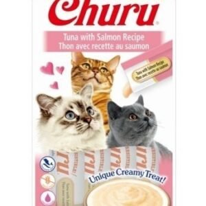 Inaba Creamy Churu Treat 4x14g - kremowy przysmak dla kota, tuńczyk i łosoś