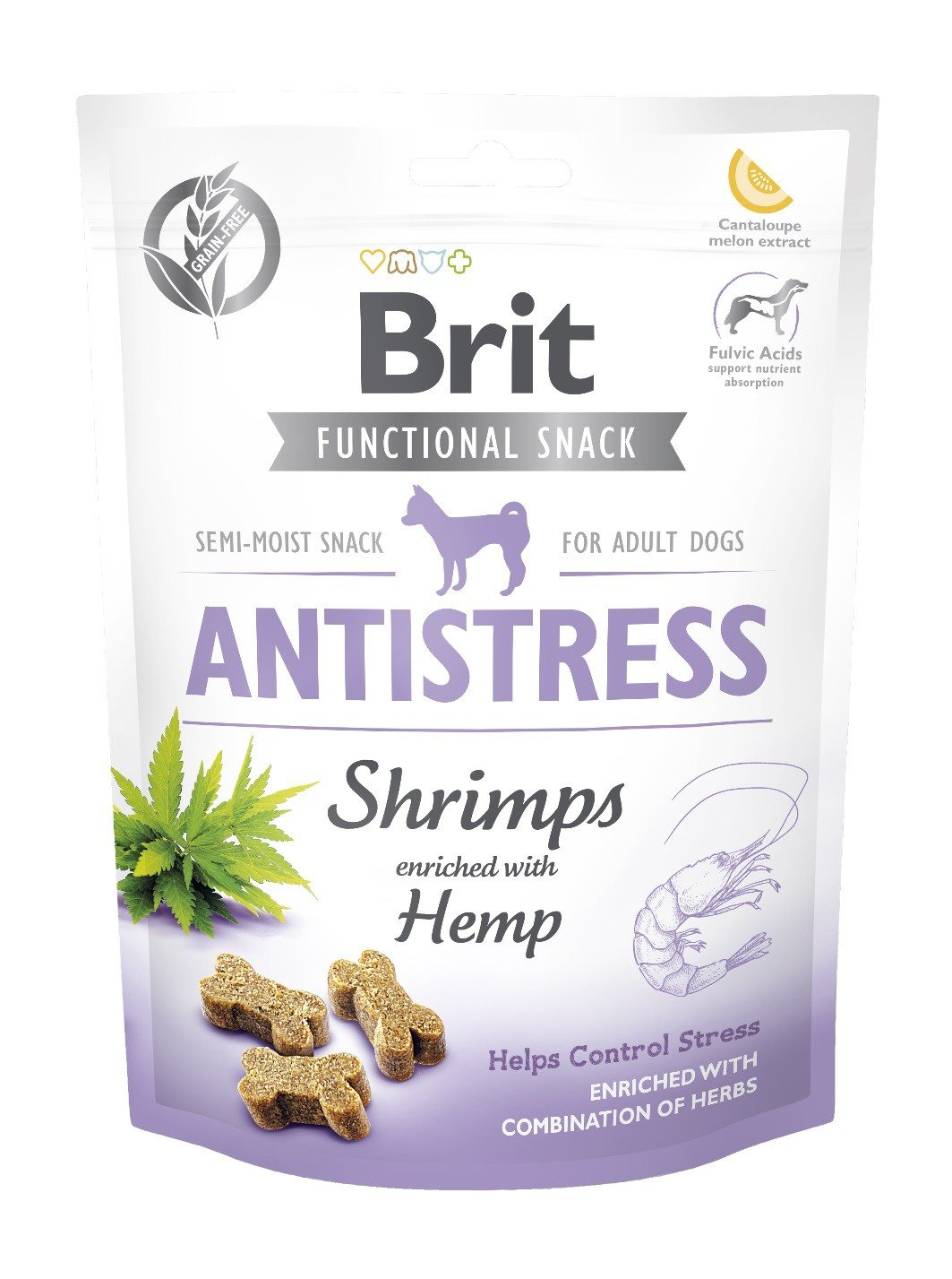 BRIT CARE DOG FUNCTIONAL SNACK ANTISTRESS | Przysmaki dla Psa SHRIMPS & HEMP 150g